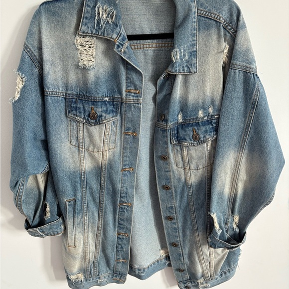 Fashion Nova Light Blue Denim Jacket - Picture 1 of 3